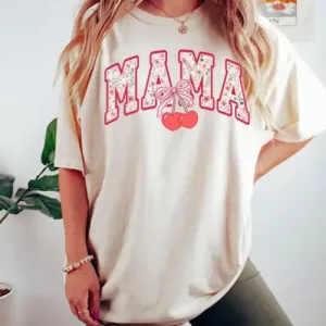 Pink Cute Floral Mama Shirt Mothers Day Gift Ideas for Sister 2