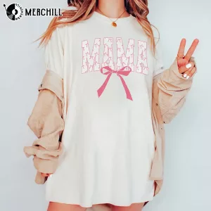 Pink Mama Bow Tee Mothers Day Gifts for Girlfriend 4