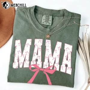 Pink Mama Bow Tee Mother’s Day Gifts for Girlfriend
