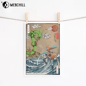 Rayquaza vs Deoxys Anime Poster Strongest Water Pokemon 2