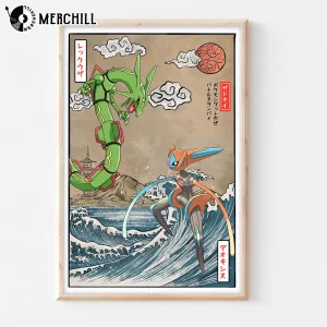 Rayquaza vs Deoxys Anime Poster Strongest Water Pokemon 3
