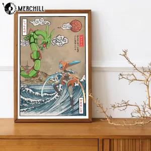 Rayquaza vs Deoxys Anime Poster Strongest Water Pokemon