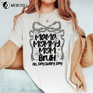 Retro Checkered Mama Mummy Mom Bruh T-Shirt Mothers Day Sale