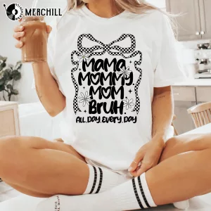 Retro Checkered Mama Mummy Mom Bruh T Shirt Mothers Day Sale 4