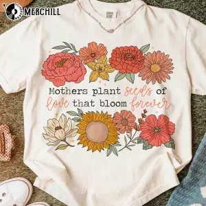 Retro Floral Mama Quote T Shirt Mothers Day Present for Wife