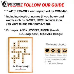 Scrabble Name Poster Wall Art Gift Custom Gifts for Mom