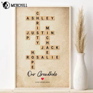 Scrabble Name Poster Wall Art Gift Custom Gifts for Mom 6