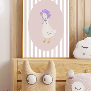 Silly Goose with Flower for Nursery Mother’s Day gift