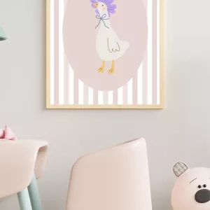 Silly Goose with Flower for Nursery Mothers Day gift 3