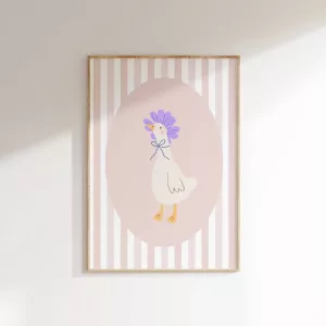 Silly Goose with Flower for Nursery Mothers Day gift