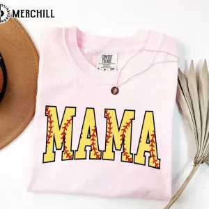 Softball Mama Shirt Mothers Day Delivery Gifts 3
