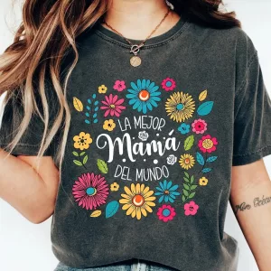 Spanish Mothers Day Retro Madre Shirt Gifts for Mom Birthday 3