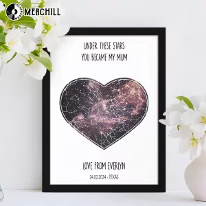 The Night You Became My Mom Star Map Poster Mothers day 2025