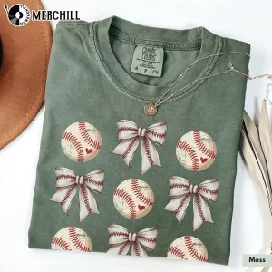 Vintage Coquette Baseball Mom Graphic Tee Gift Ideas for Mum