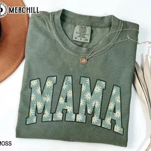 Vintage Daisy Mama Shirt Mothers Day Garden Gifts 5