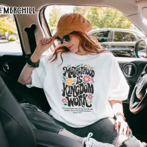 Vintage Motherhood is Kingdom Work T Shirt Gift Ideas for Mum 3