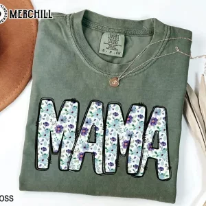 Vintage floral Mama Graphic Tee Great Mothers Day Gift Ideas 2