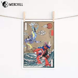 Violet vs Scarlett Battle Poster Vintage Pokemon Wall Art for Fan 4