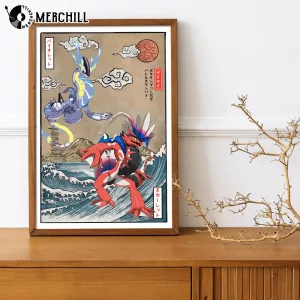 Violet vs Scarlett Battle Poster Vintage Pokemon Wall Art for Fan 6