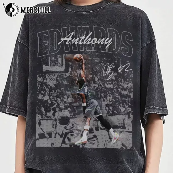 Anthony Edwards Basketball Vintage Shirt Minnesota Timberwolves Gifts