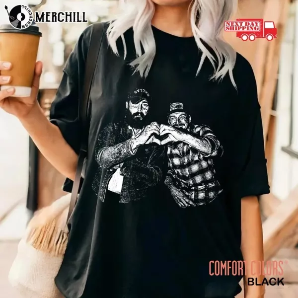 Black and White F1 Trillion Post Malone Tour Shirts
