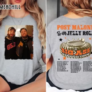 Concert Tour Jelly Roll Post Malone Graphic Tee 4 1