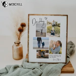 Custom Fathers Day Photo Poster Heartfelt Gift for Dad