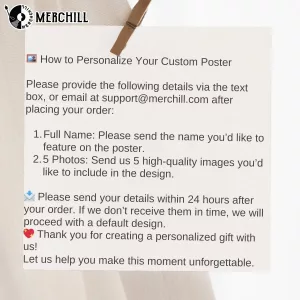 Custom Fathers Day Photo Poster Heartfelt Gift for Dad 5