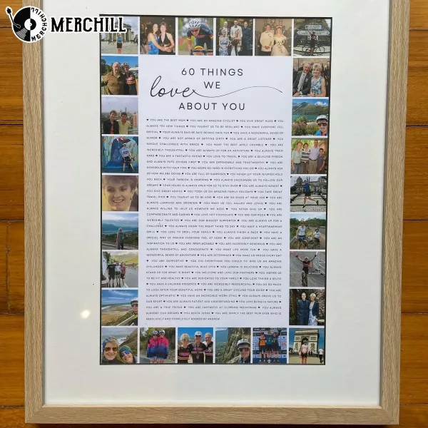 Custom Photo Collage Poster Things About Dad Birthday