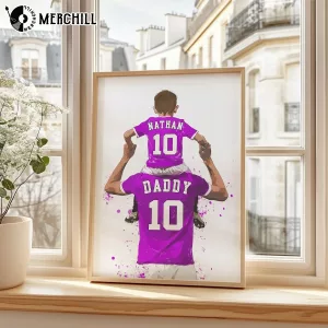 Custom Soccer Gift for Dad Personalized Soccer Print