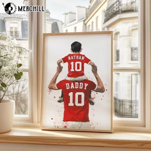 Custom Soccer Gift for Dad Personalized Soccer Print