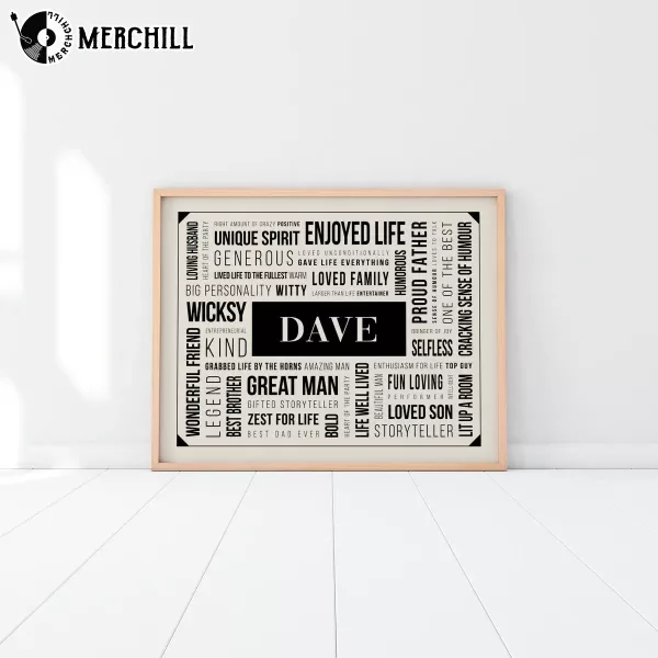 Custom Word Cloud Poster Special Father’s Day Gift