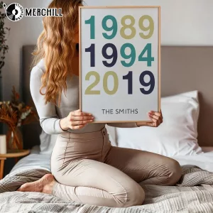 Custom Year Poster Personalized Family Art Fathers Day Gift 6