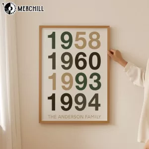 Custom Year Poster Personalized Family Art Fathers Day Gift 7