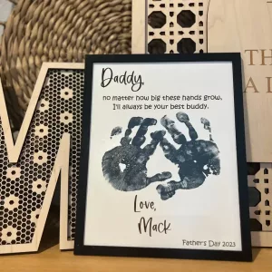 DIY Hand Print Sign Poster Custom Gifts for Dad 2