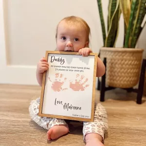 DIY Hand Print Sign Poster Custom Gifts for Dad