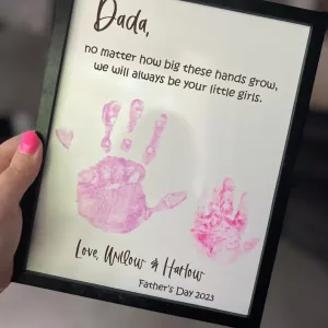 DIY Hand Print Sign Poster Custom Gifts for Dad 5