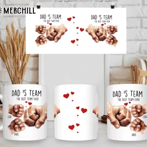 Dad First Bump Mug Custom Gift for Fathers Day 2