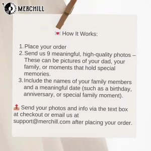 Dad Photo Collage Custom Special Fathers Day Gift