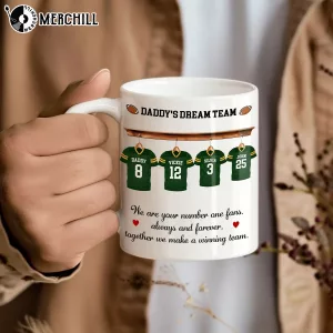 Dads Football Team Mug Custom Gift for Fathers Day 2