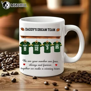 Dads Football Team Mug Custom Gift for Fathers Day