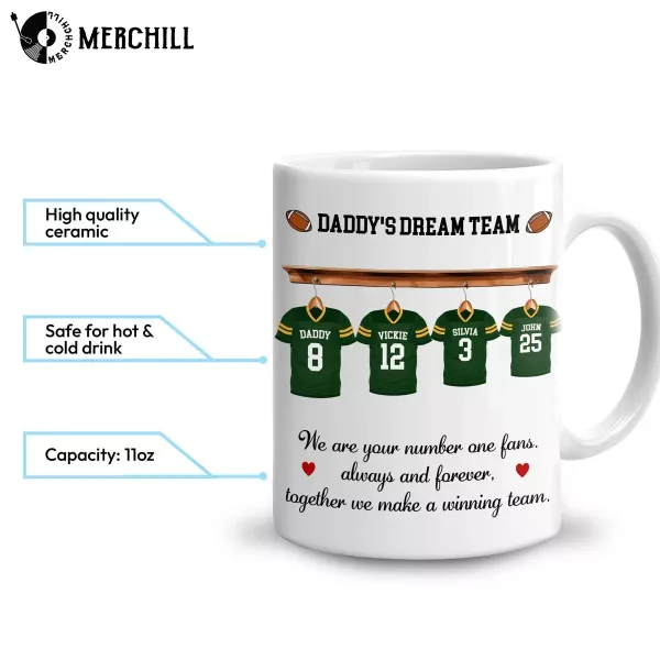 Dads Football Team Mug Custom Gift for Father’s Day