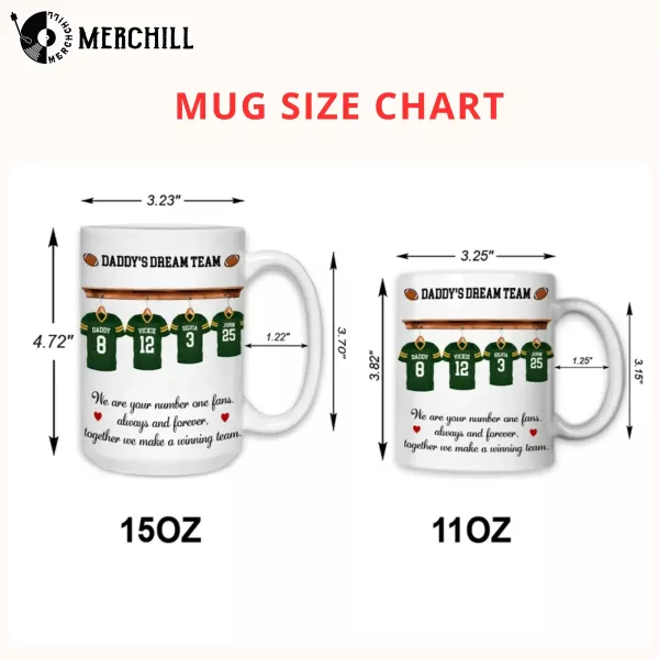Dads Football Team Mug Custom Gift for Father’s Day