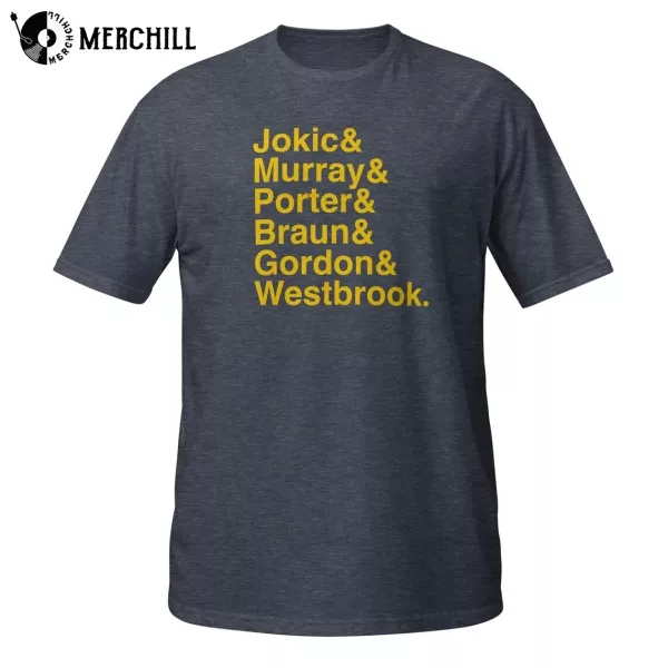 Denver Nuggets Roll Call Graphic Tee Denver Nuggets Gifts