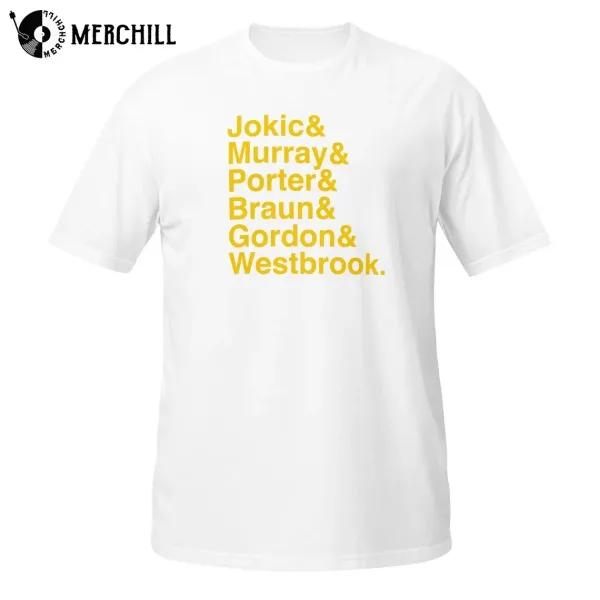 Denver Nuggets Roll Call Graphic Tee Denver Nuggets Gifts