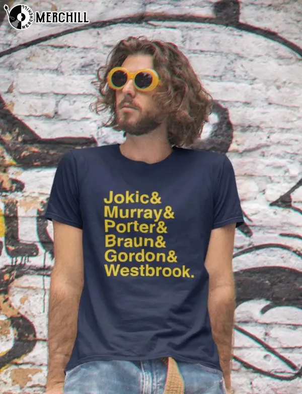 Denver Nuggets Roll Call Graphic Tee Denver Nuggets Gifts