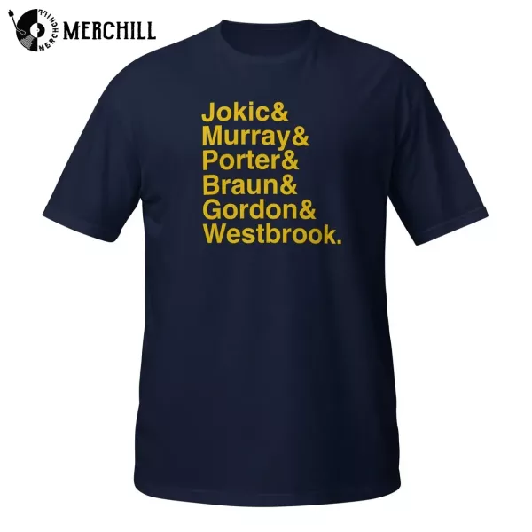 Denver Nuggets Roll Call Graphic Tee Denver Nuggets Gifts