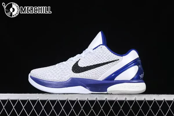 KOBE 6 PROTRO Basketball Shoes Lakers Gifts for Men – WHITE/BLACK/NEUTRAL GREY/CONCORD –Top Men’s Sneakers for Elite Court Performance