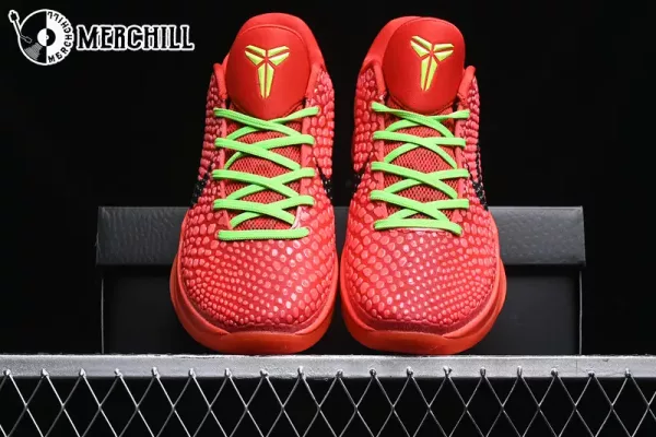 ZOOM KOBE 6 PROTRO Basketball Sneakers Lakers Gifts for Men – BRIGHT CRIMSON/BLACK/ELECTRIC GREEN – Top Men’s Sneakers for Elite Court Performance