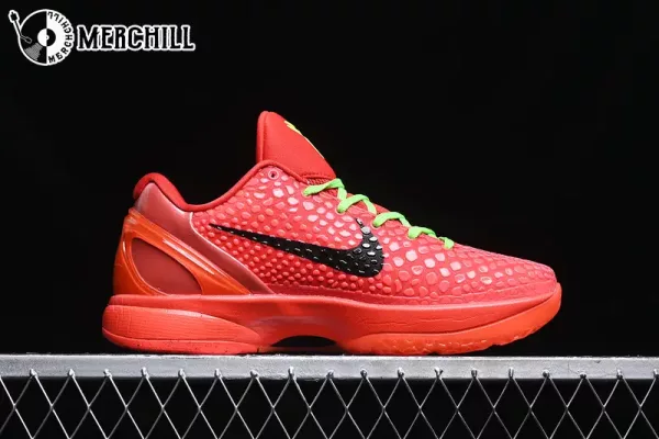 ZOOM KOBE 6 PROTRO Basketball Sneakers Lakers Gifts for Men – BRIGHT CRIMSON/BLACK/ELECTRIC GREEN – Top Men’s Sneakers for Elite Court Performance
